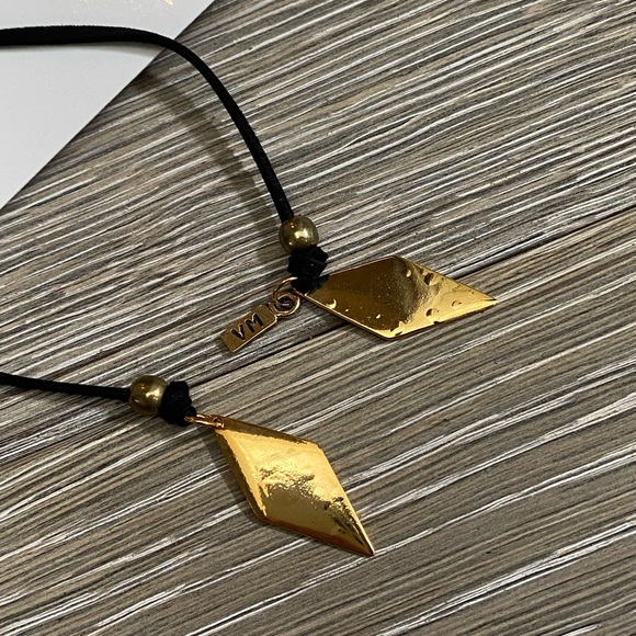 NWT Vanessa Mooney Suede Wrap Bolo Necklace - Picture 4 of 7